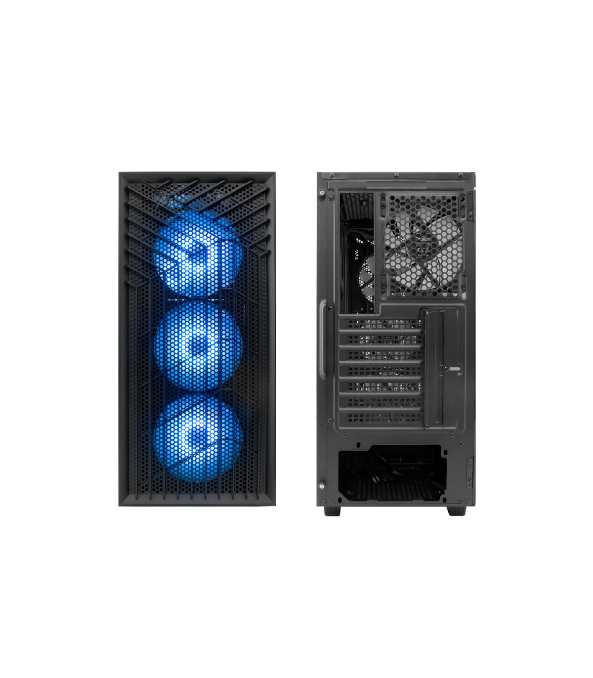 Caja ordenador gaming coolbox ga300 grid line atx argb cristal templado negro