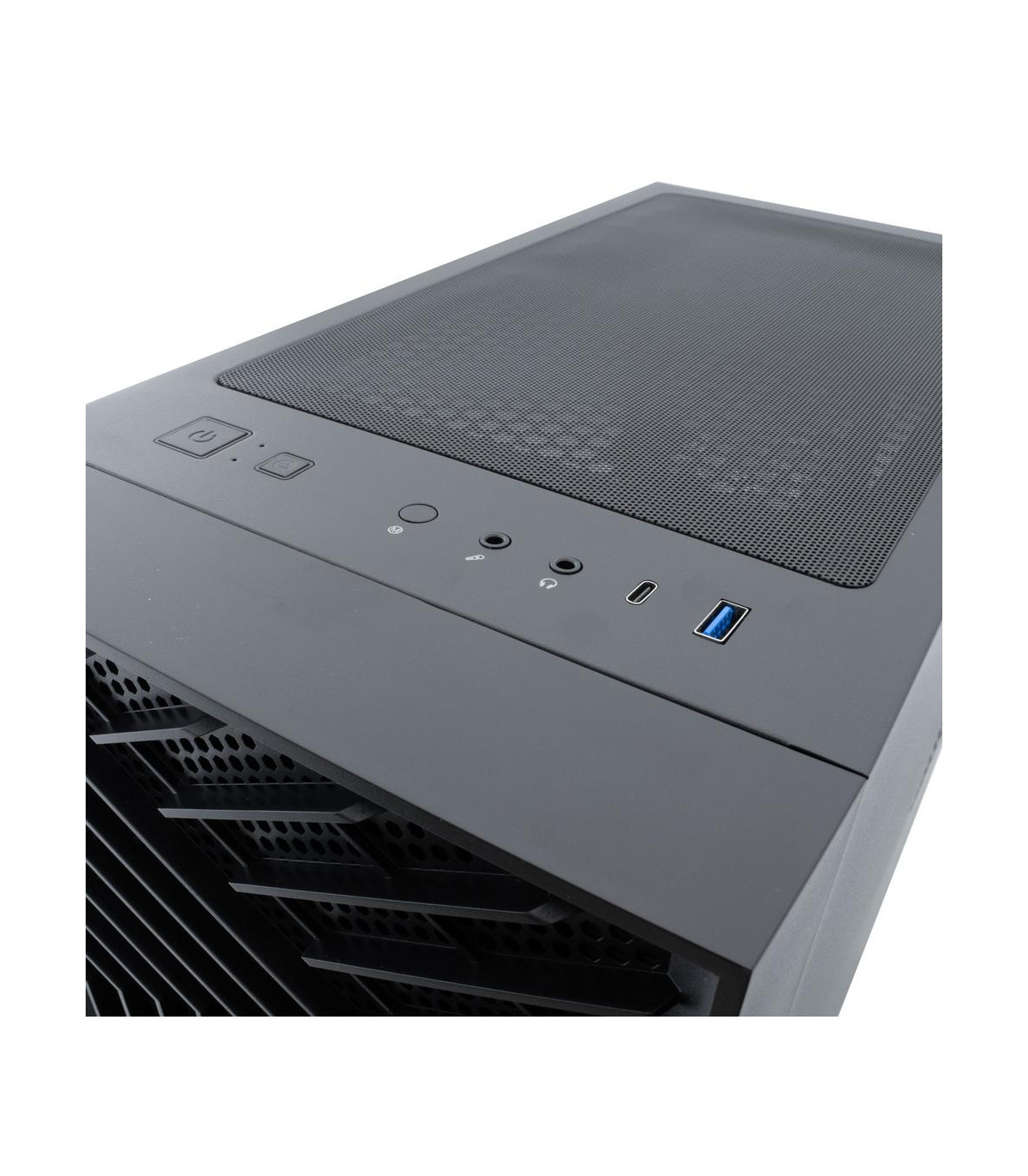 Caja ordenador gaming coolbox ga300 grid line atx argb cristal templado negro