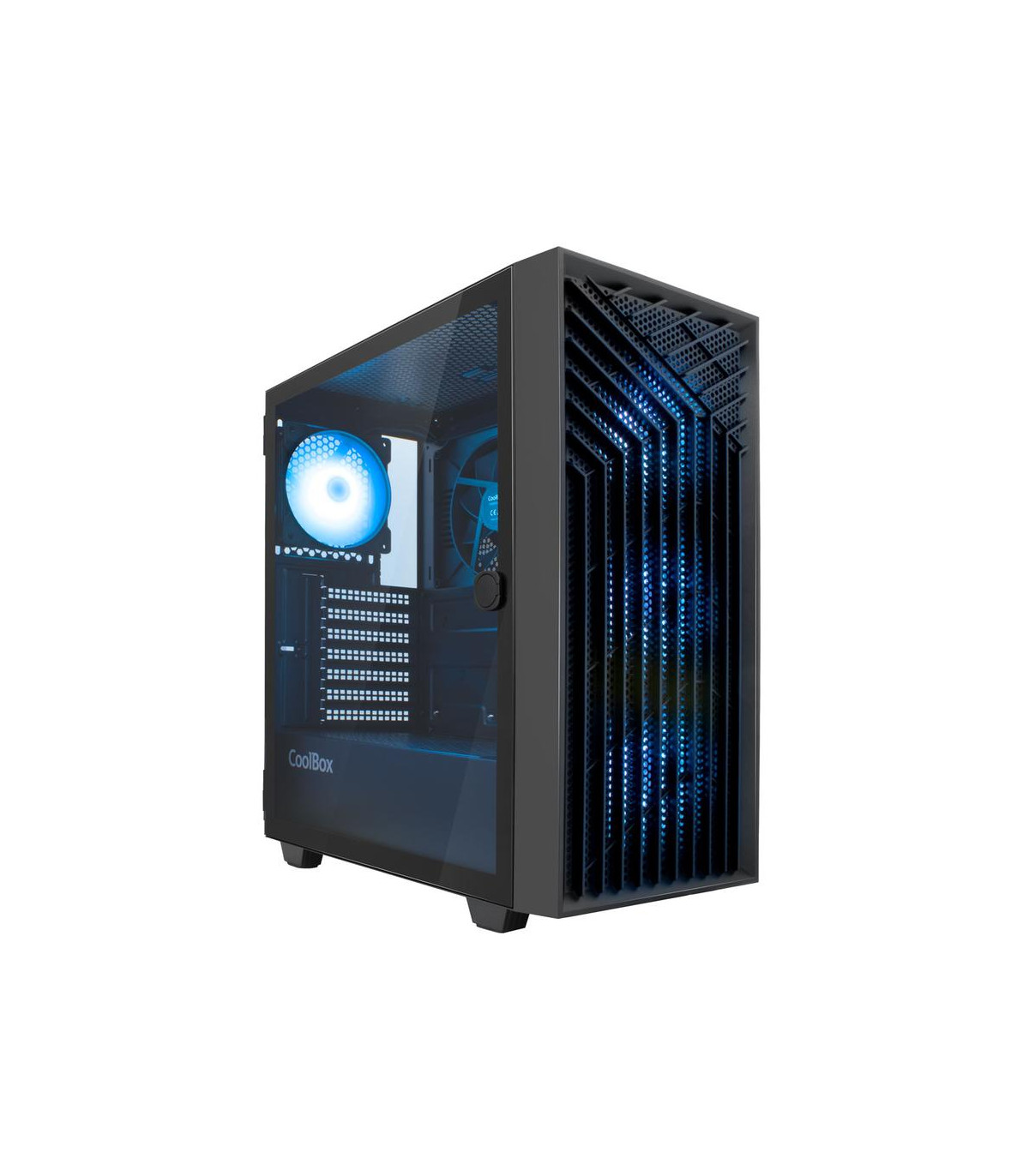 Caja ordenador gaming coolbox ga300 grid line atx argb cristal templado negro