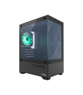 Caja ordenador gaming coolbox gm200 vision lite matx argb cristal templado negra