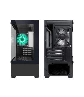 Caja ordenador gaming coolbox gm200 vision lite matx argb cristal templado negra
