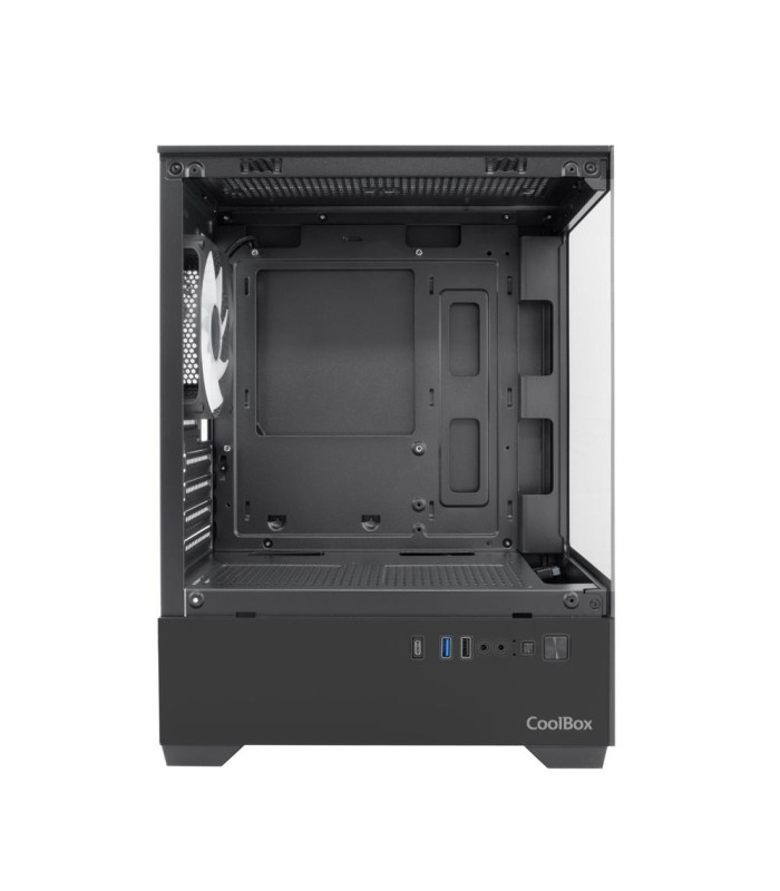 Caja ordenador gaming coolbox gm200 vision lite matx argb cristal templado negra