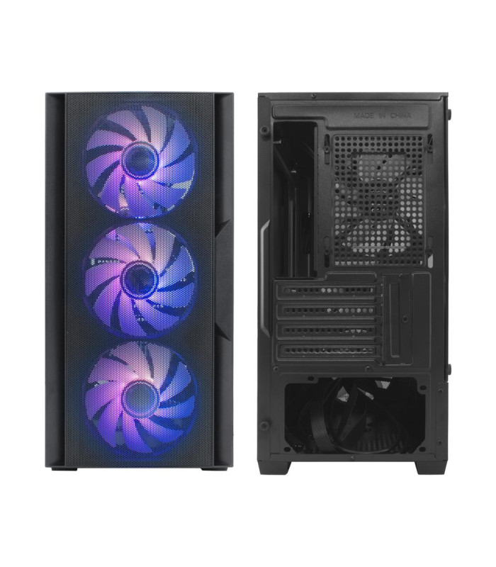 Caja ordenador gaming coolbox gm220 mpfusion matx arg cristal templado negra