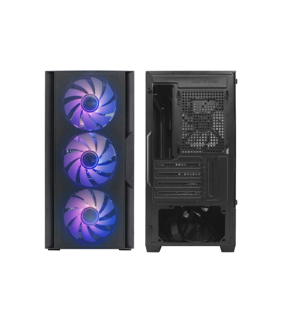 Caja ordenador gaming coolbox gm220 mpfusion matx arg cristal templado negra