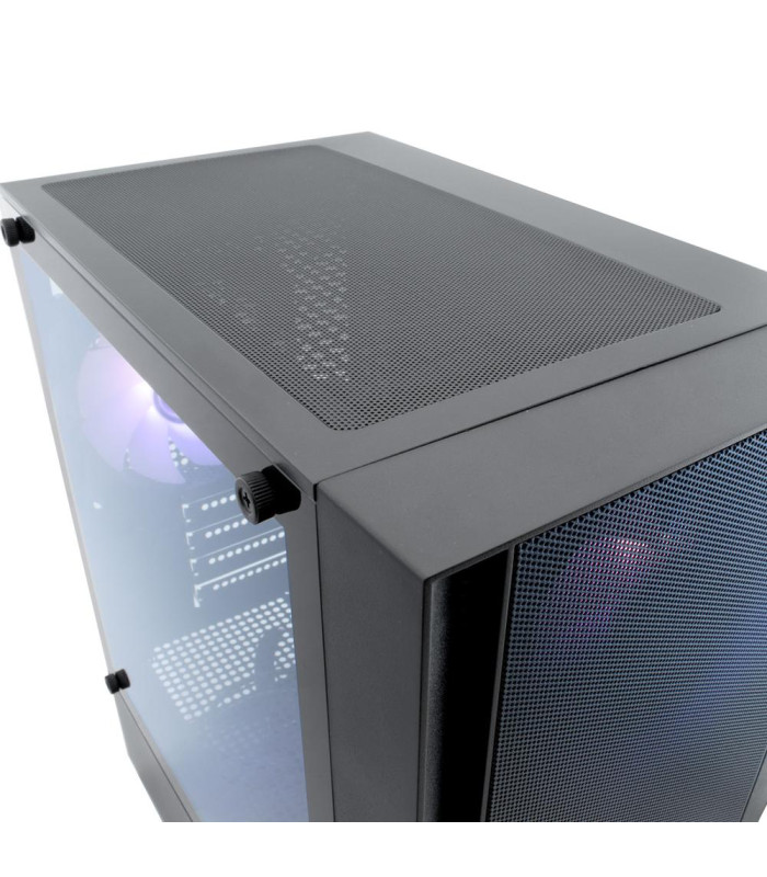 Caja ordenador gaming coolbox gm220 mpfusion matx arg cristal templado negra