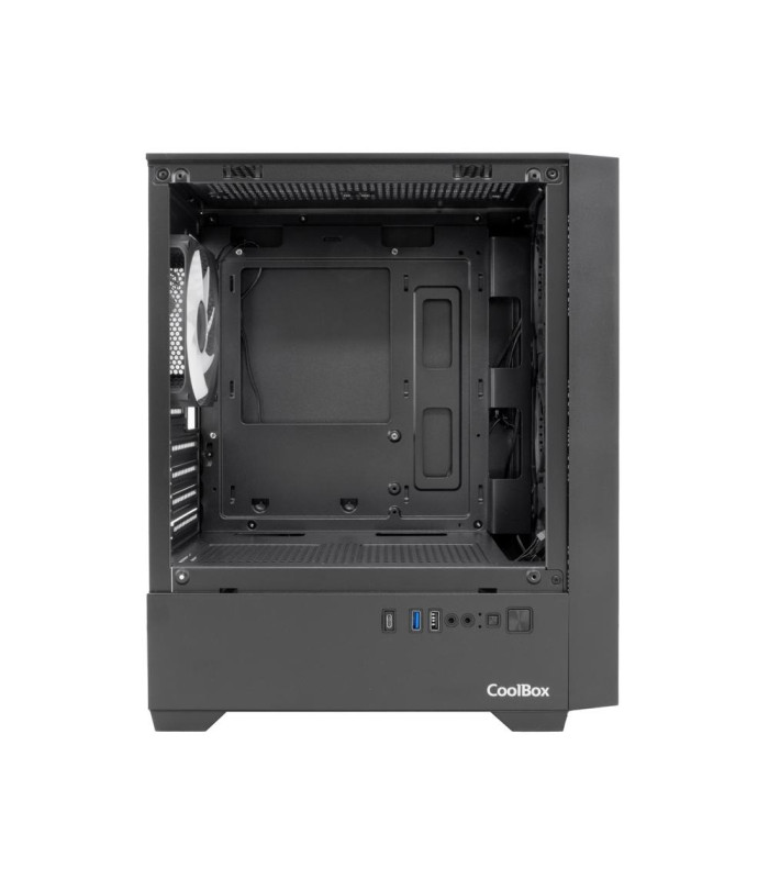 Caja ordenador gaming coolbox gm220 mpfusion matx arg cristal templado negra