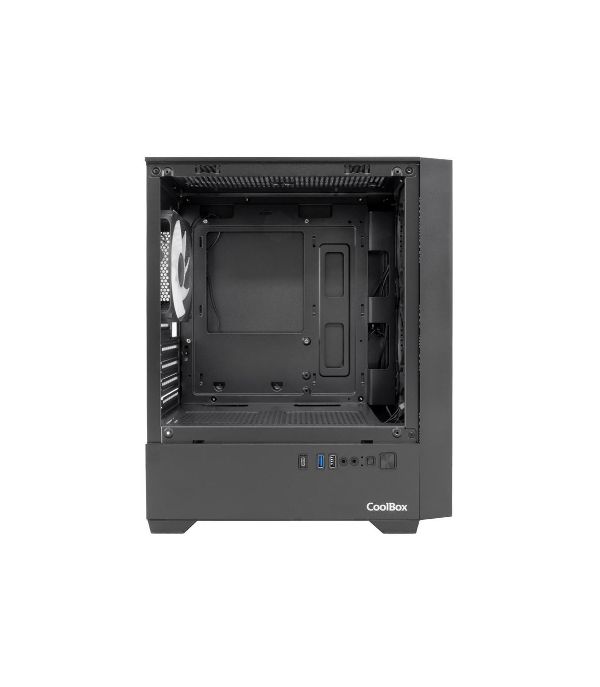 Caja ordenador gaming coolbox gm220 mpfusion matx arg cristal templado negra