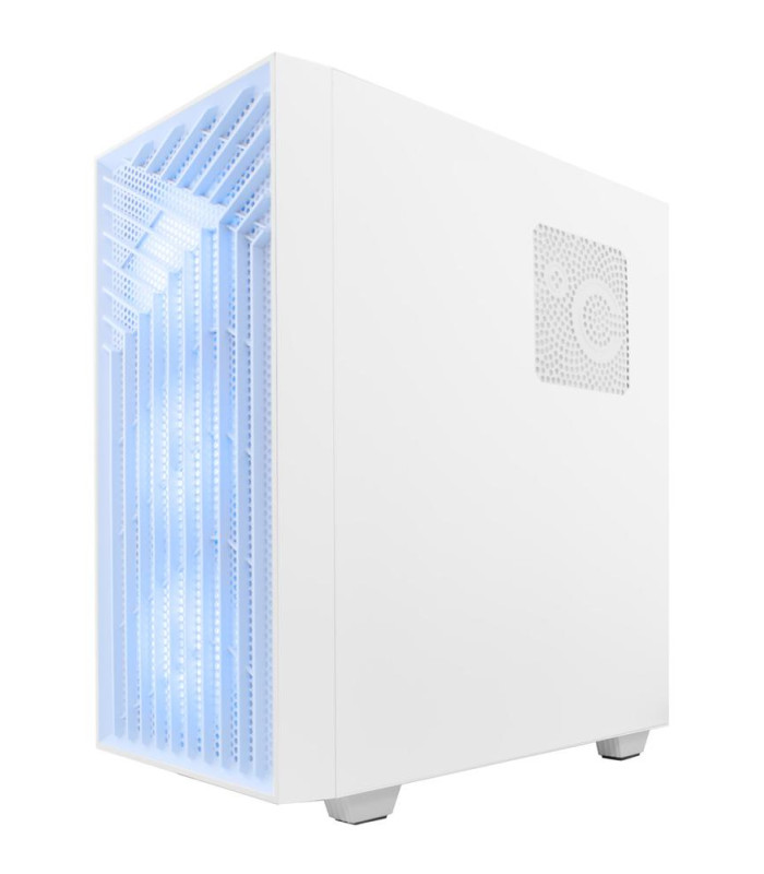 Caja ordenador gaming coolbox ga300 grid line atx argb cristal templado blanco