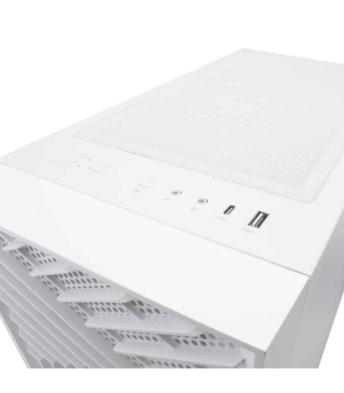 Caja ordenador gaming coolbox ga300 grid line atx argb cristal templado blanco