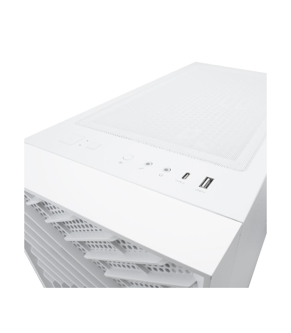 Caja ordenador gaming coolbox ga300 grid line atx argb cristal templado blanco