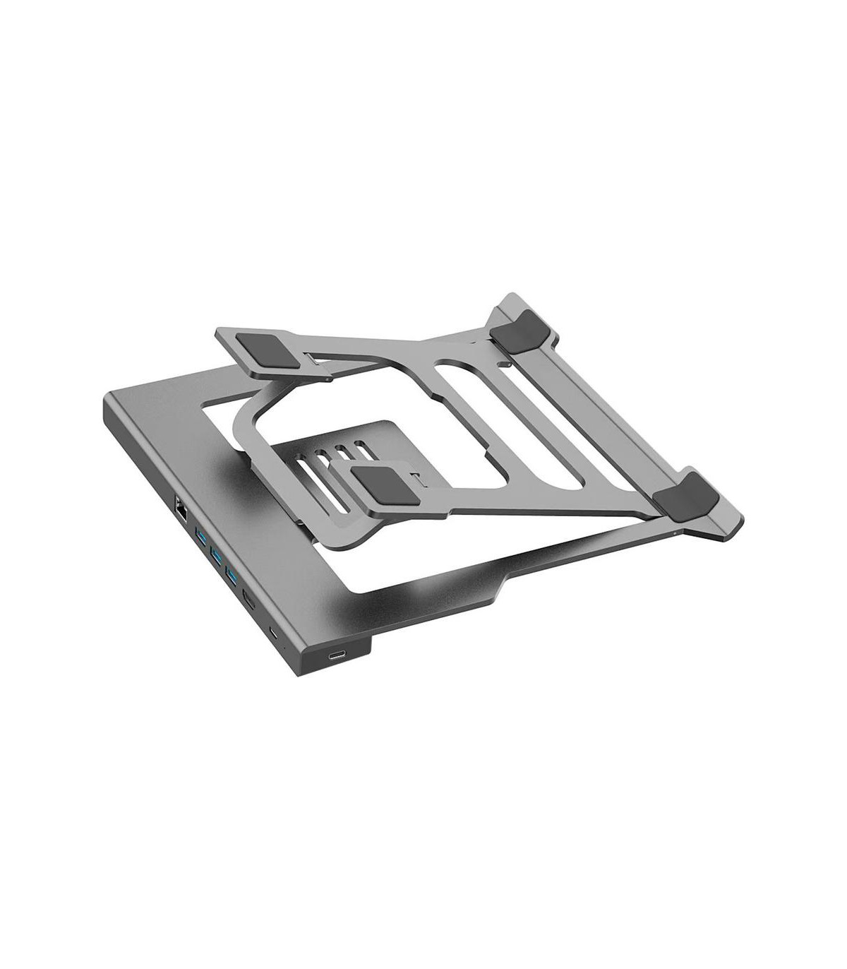 Atrildock  coolbox aluminio usb - c a hdmi 4k - 3xusb - a - pd 100w - sd - microsd - rj45 pc - mac docking atril