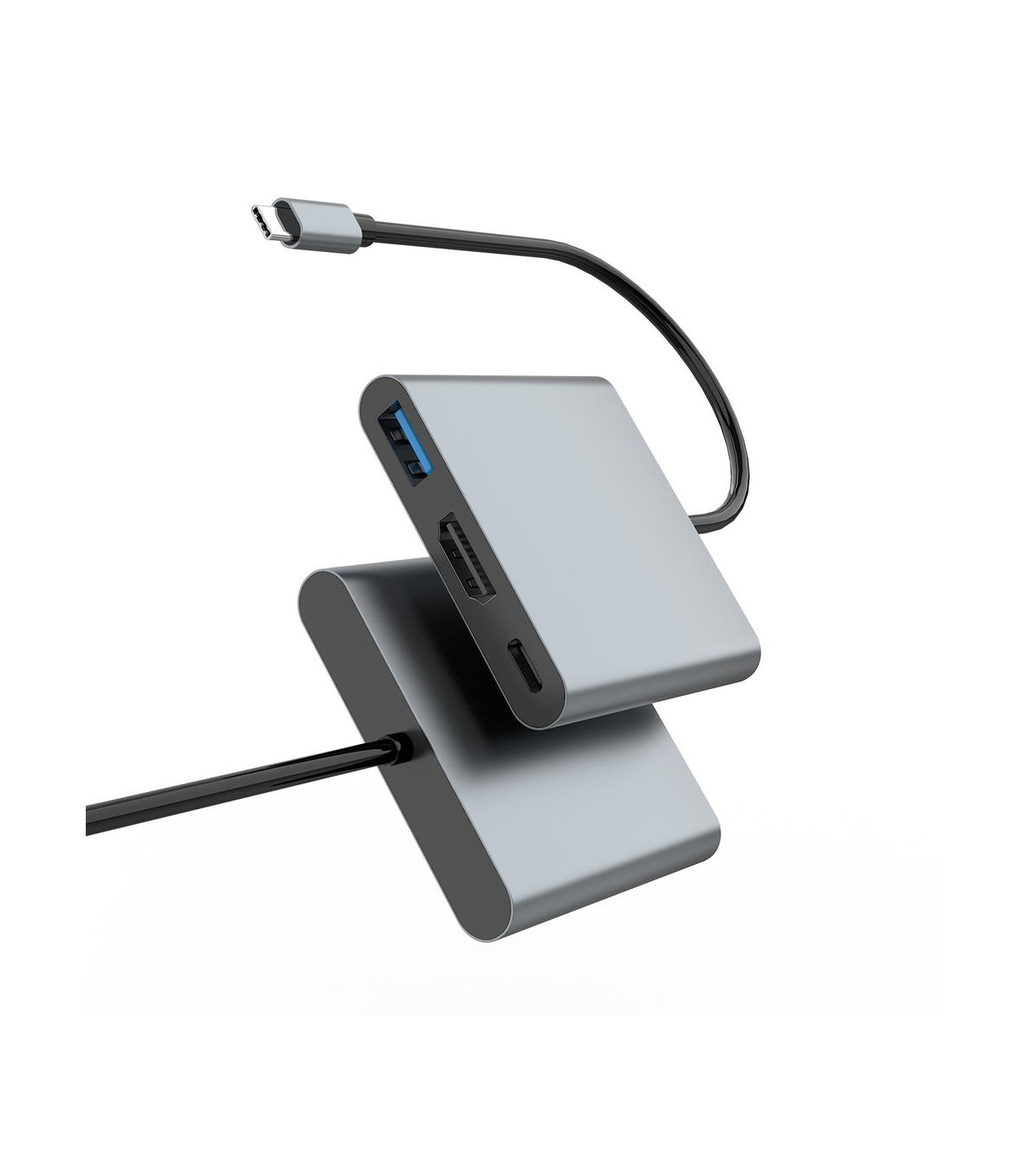 Minidock coolbox c31 aluminio usb - c a hdmi 4k - usb - a - usb - c 3.2 gen1 pc - mac - consolas