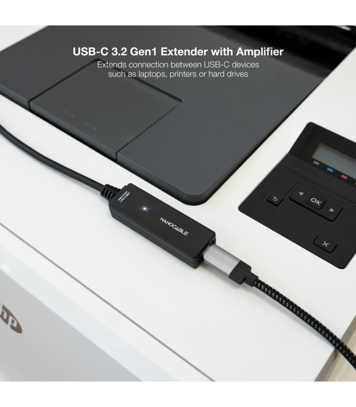 Cable prolongador nanocable con amplificador usb 3.2 gen1 usb - c - m - usb - c - h - 5 m