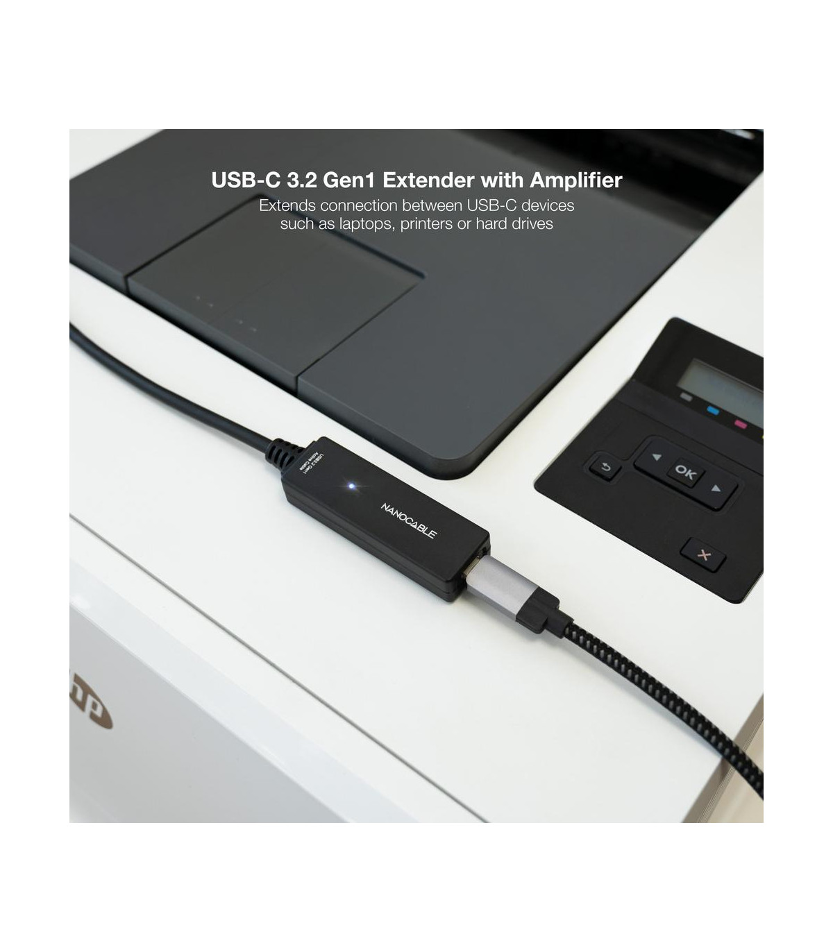 Cable prolongador nanocable con amplificador usb 3.2 gen1 usb - c - m - usb - c - h - 5 m