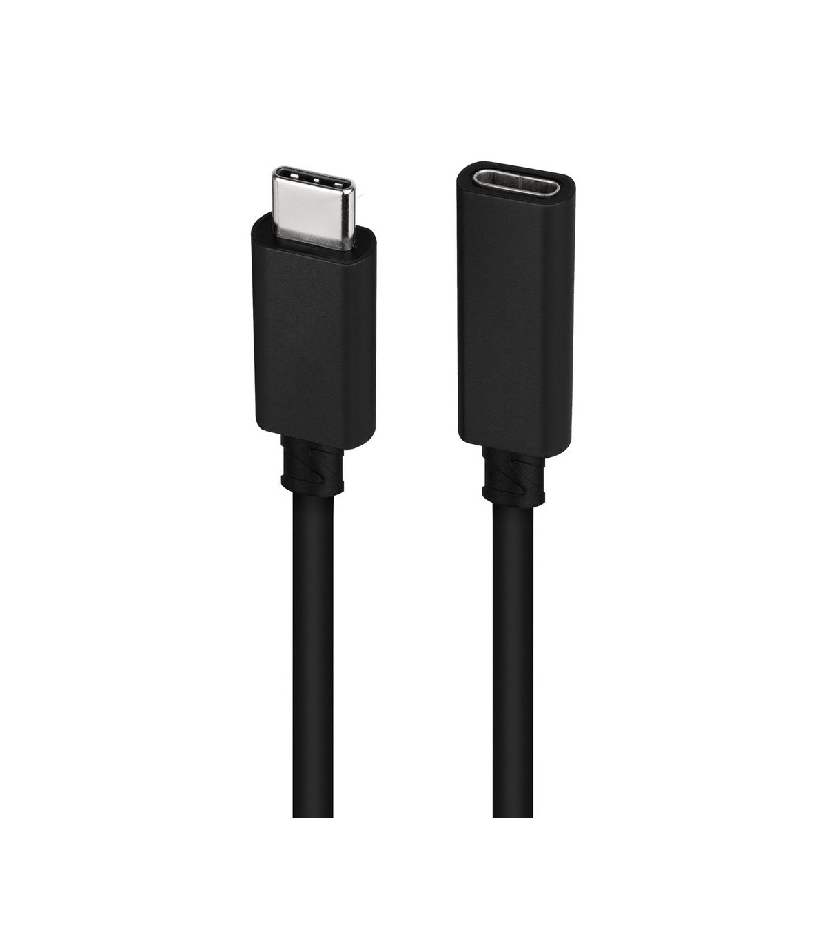 Cable prolongador nanocable usb - c 3.2 gen2x2 20gbp 100w - 5a - 4k - 60hz - usb - c - m - usb - c - h - negro - 1 m