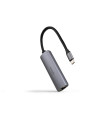 Adaptador coolbox usb - c 3.1 a rj45 con pd 100w usb - c - m aluminio color gris 18 cm