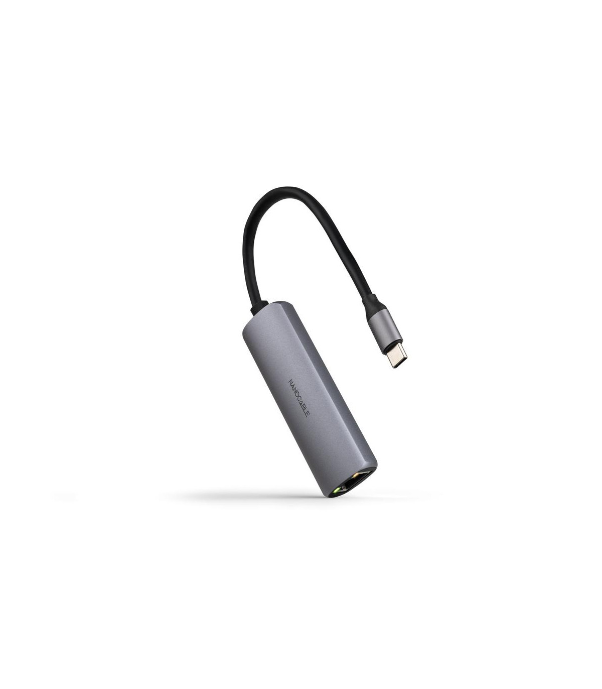 Adaptador coolbox usb - c 3.1 a rj45 con pd 100w usb - c - m aluminio color gris 18 cm