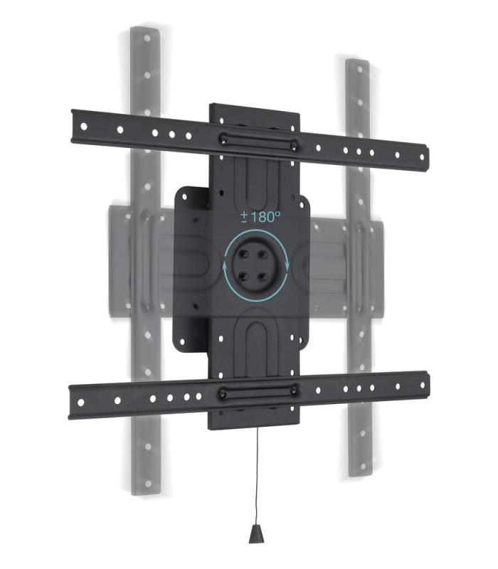 Soporte de pared tooq rotación 360° para pantallas 37 pulgadas -  80 pulgadas negro