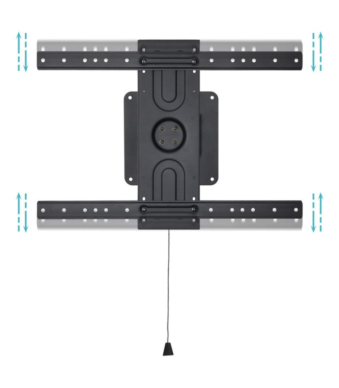 Soporte de pared tooq rotación 360° para pantallas 37 pulgadas -  80 pulgadas negro