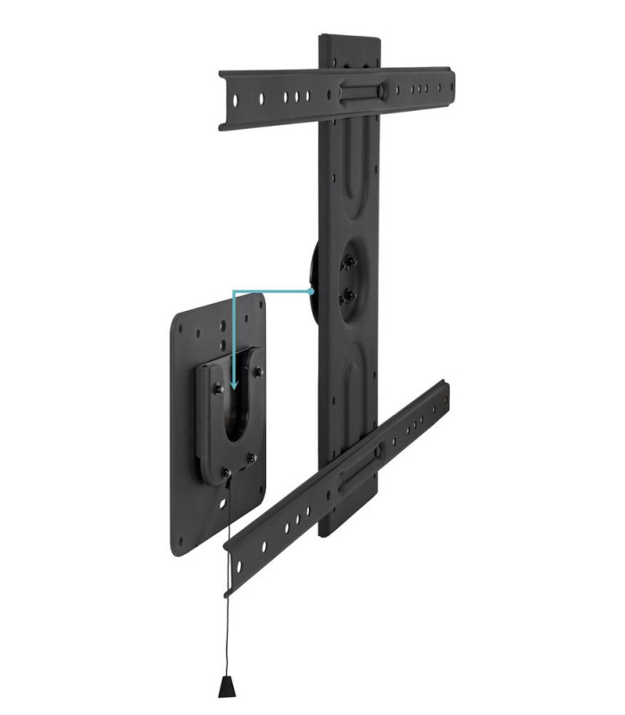 Soporte de pared tooq rotación 360° para pantallas 37 pulgadas -  80 pulgadas negro