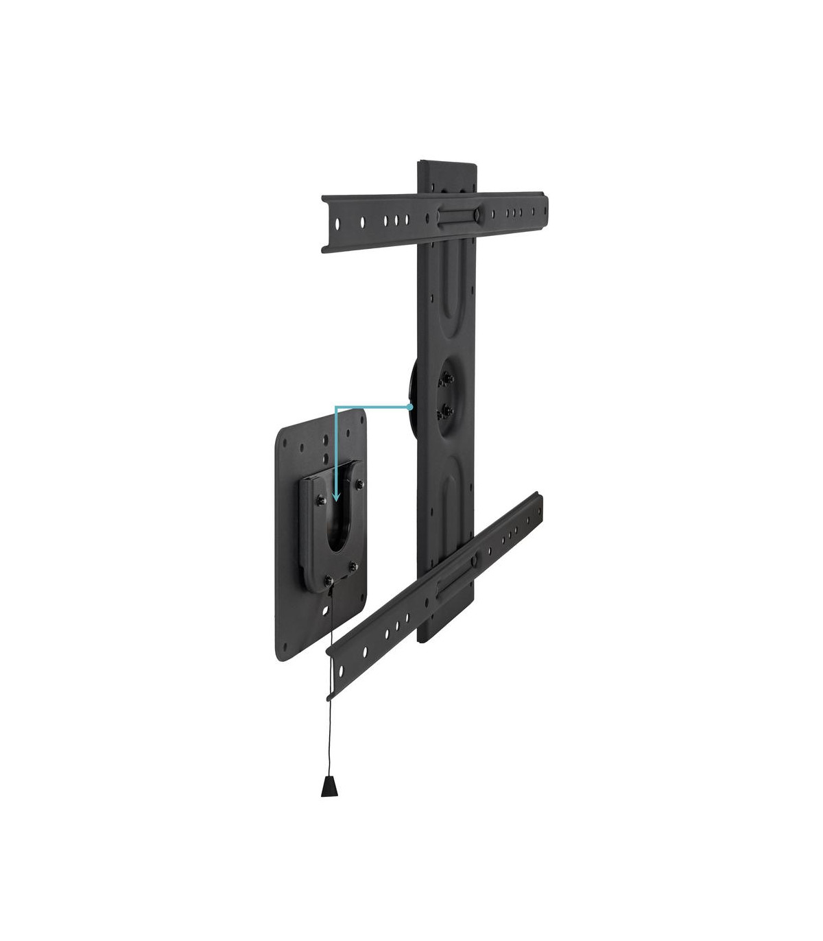 Soporte de pared tooq rotación 360° para pantallas 37 pulgadas -  80 pulgadas negro