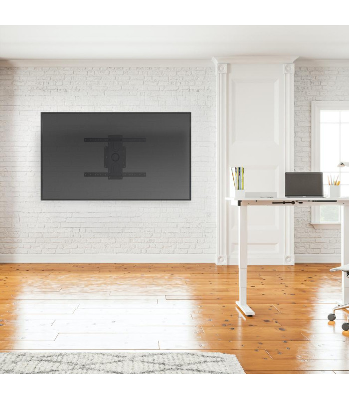 Soporte de pared tooq rotación 360° para pantallas 37 pulgadas -  80 pulgadas negro