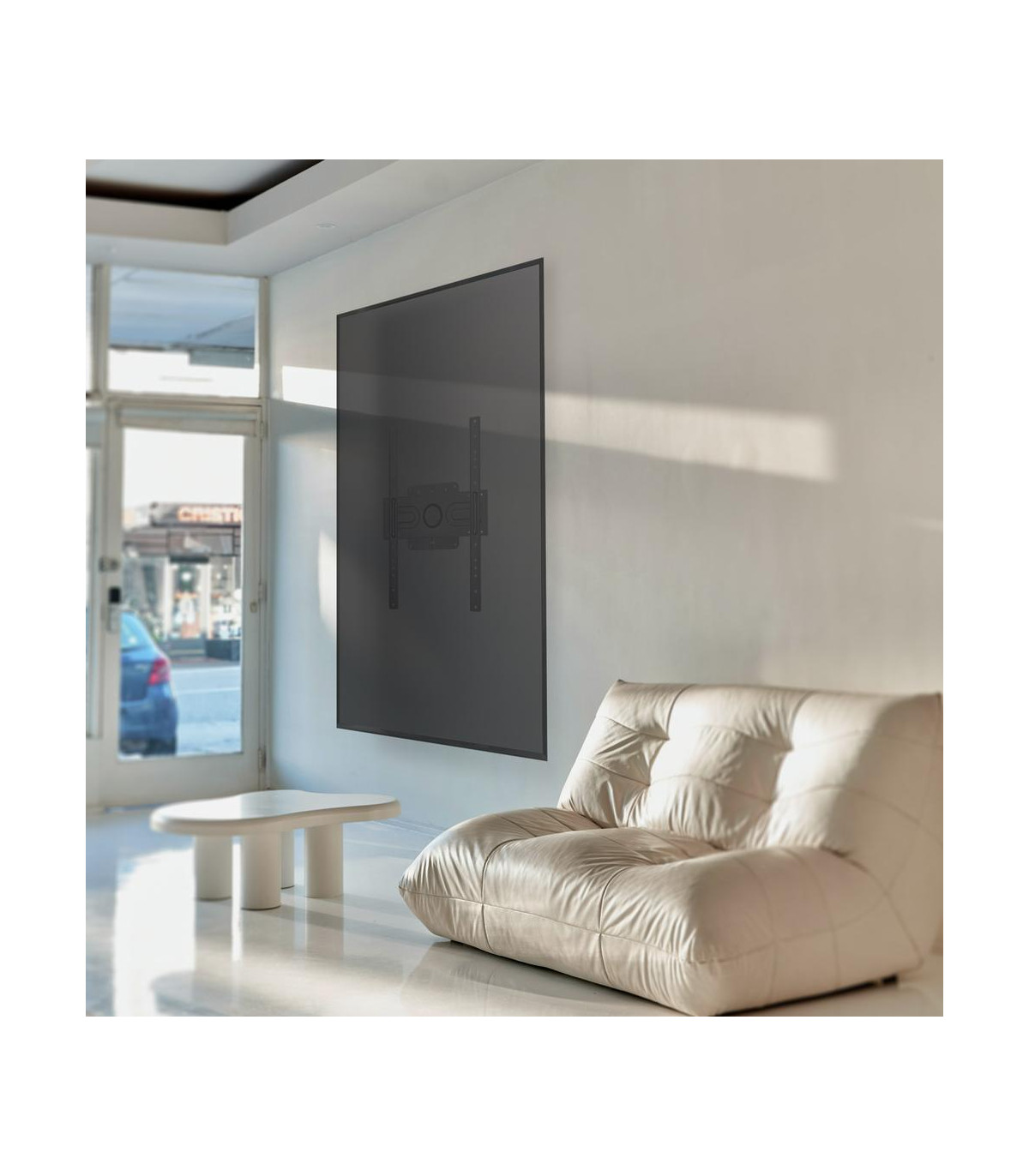 Soporte de pared tooq rotación 360° para pantallas 37 pulgadas -  80 pulgadas negro