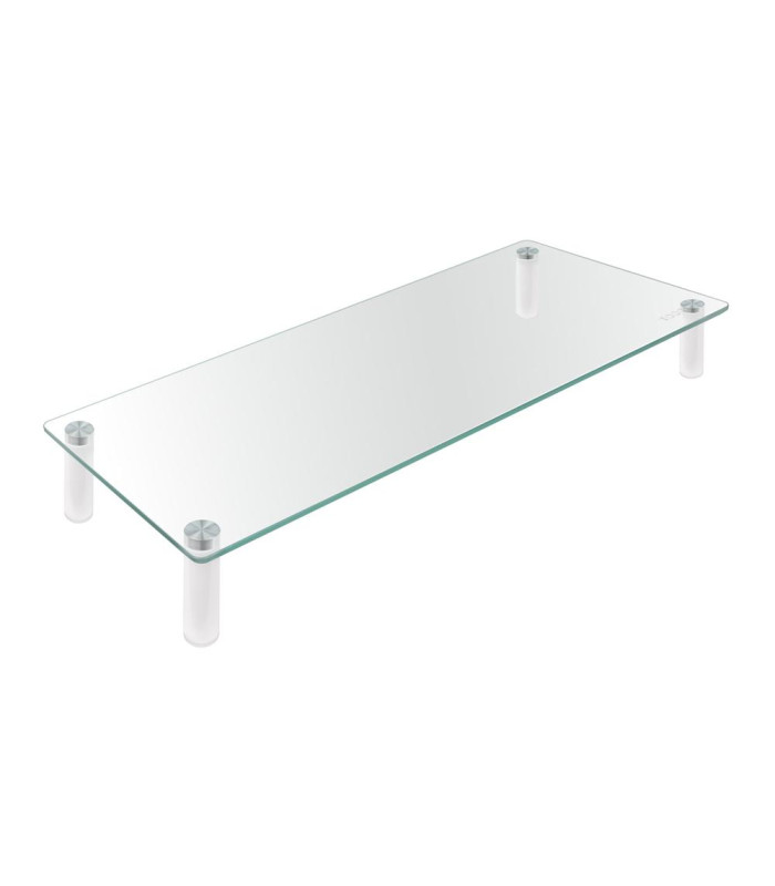 Soporte elevador tooq de vidrio para monitores