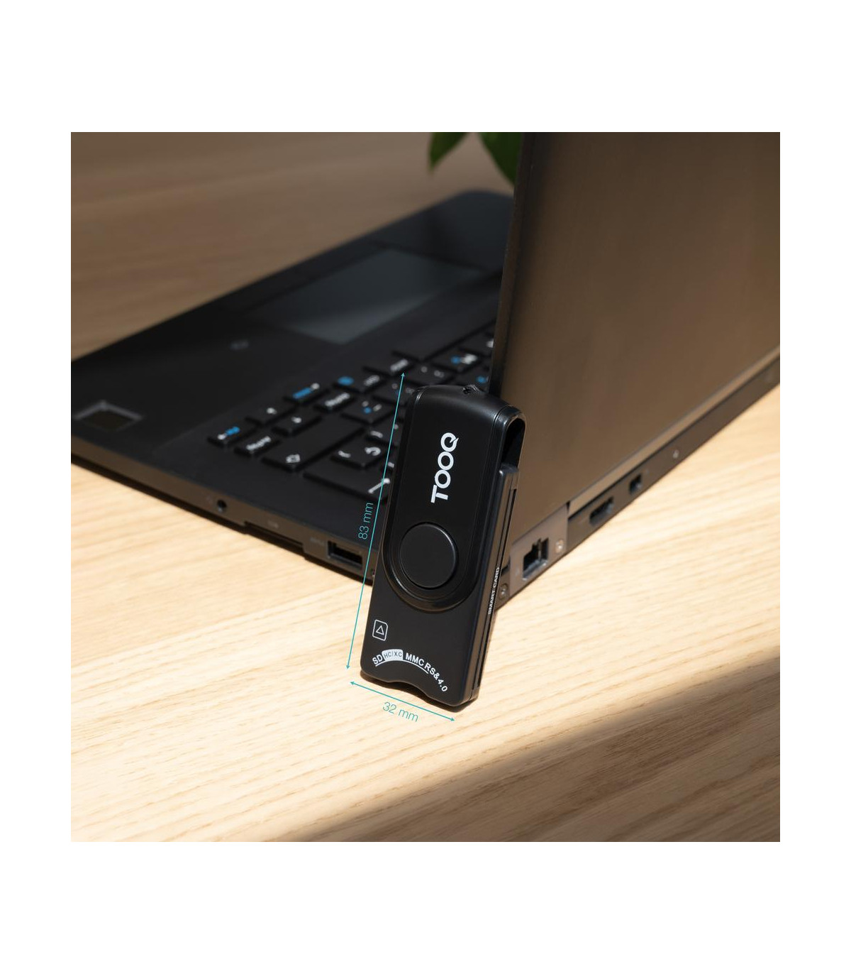 Lector tooq tarjetas inteligentes - dni electrónico - sim - sd - sf - usb - a - negro