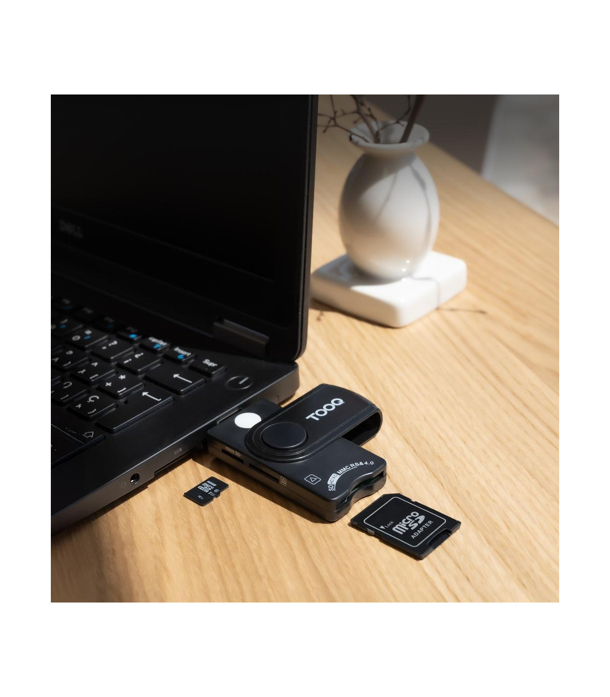 Lector tooq tarjetas inteligentes - dni electrónico - sim - sd - sf - usb - a - negro