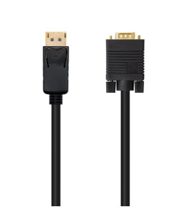 Cable conversor displayport a vga nanocable 5m macho - macho - negro