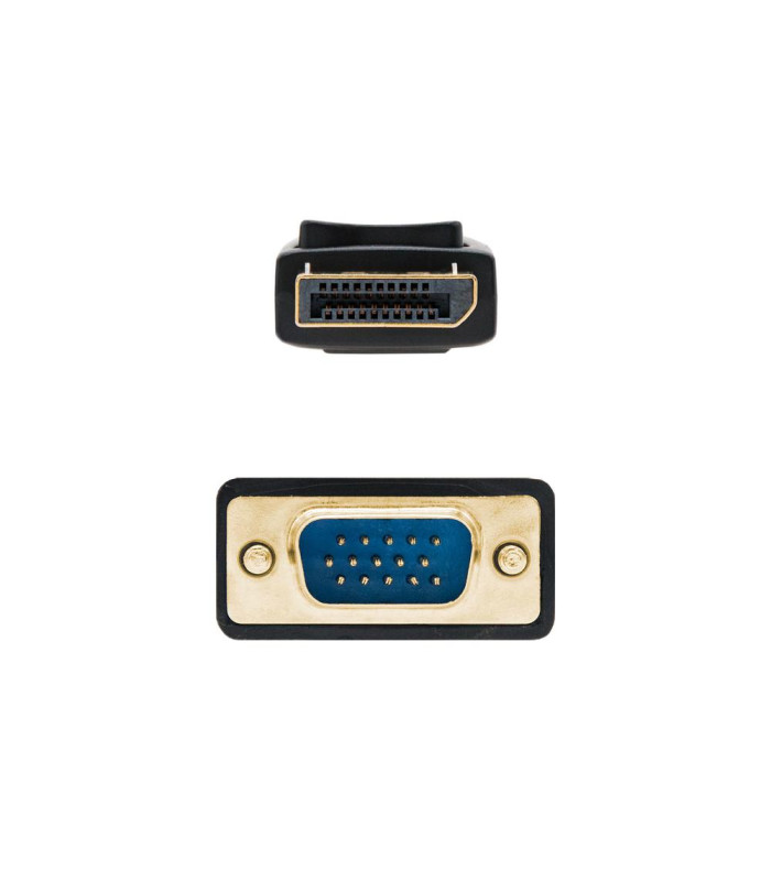 Cable conversor displayport a vga nanocable 5m macho - macho -  negro