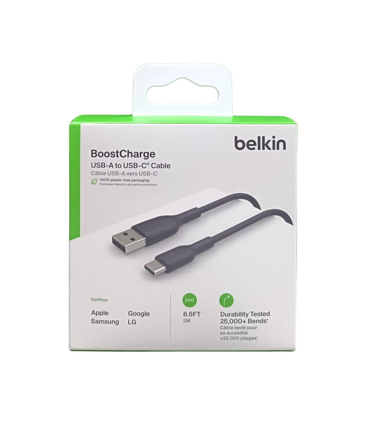 Cable usb tipo c a usb tipo a belkin 2m -  macho - macho -  negro