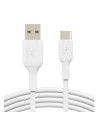 Cable usb tipo c a usb tipo a belkin 2m - macho - macho - blanco