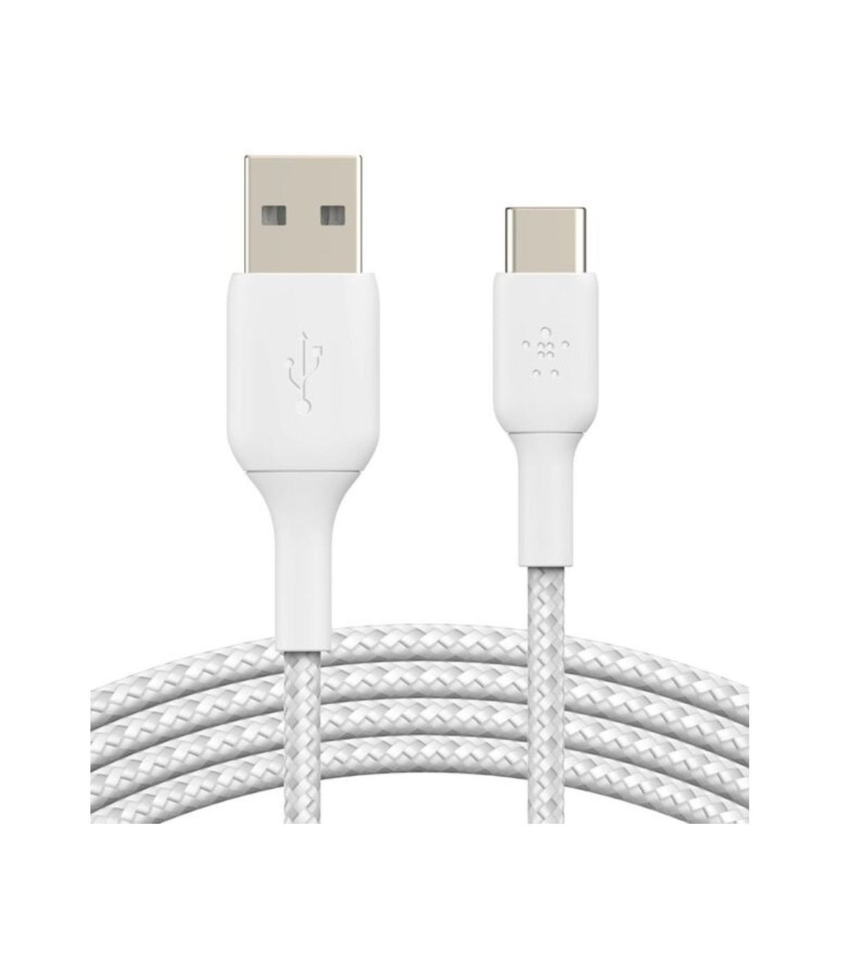 Cable usb tipo c a usb tipo a belkin 3m -  macho - macho -  blanco -  trenzado