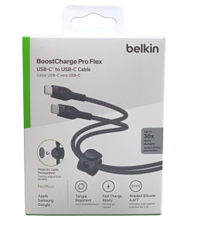 Cable usb tipo c belkin 2m - macho - macho - negro - trenzado