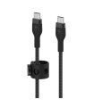 Cable usb tipo c belkin 3m - macho - macho - negro - trenzado