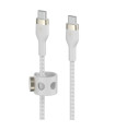 Cable usb tipo c belkin 3m - macho - macho - blanco - trenzado
