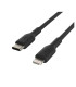 Cable lightning a usb tipo c belkin 2m -  macho - macho -  negro -  trenzado