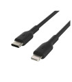 Cable lightning a usb tipo c belkin 2m - macho - macho - negro - trenzado