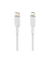 Cable lightning a usb tipo c belkin 2m -  macho - macho -  blanco -  trenzado