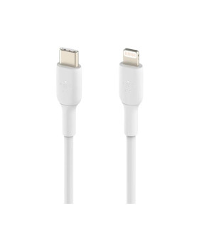 Cable lightning a usb tipo c belkin 2m -  macho - macho -  blanco -  trenzado