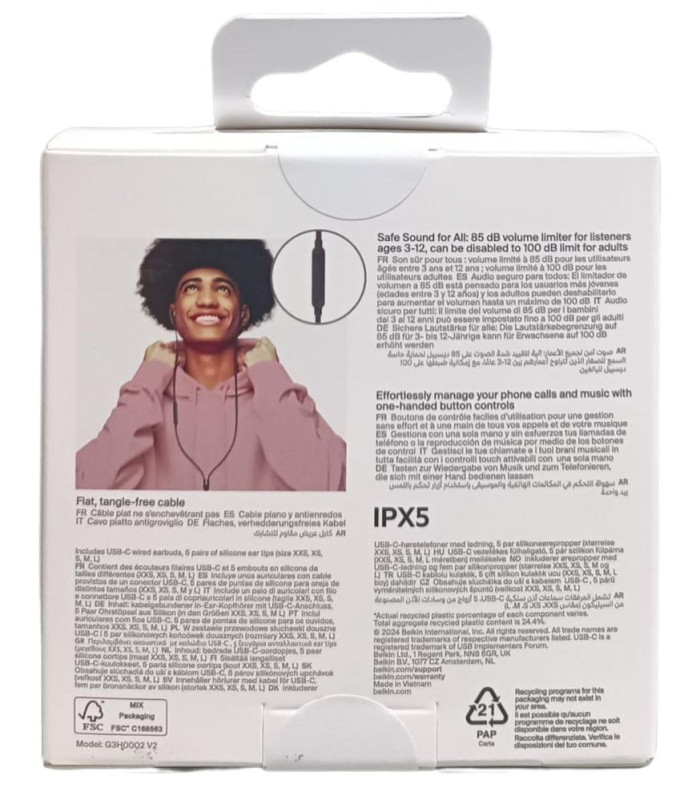 Auriculares belkin g3h0002hqbkv2 negro