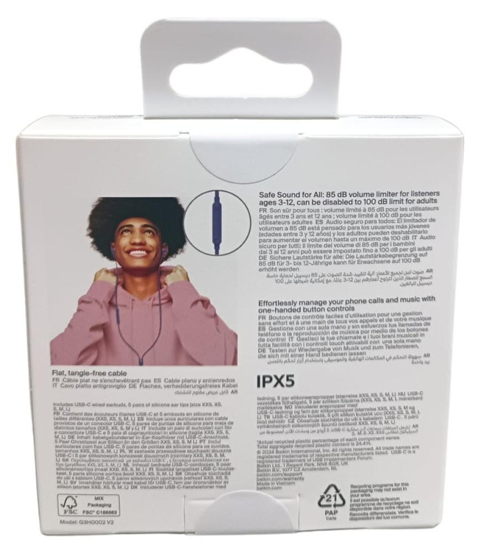 Auriculares belkin g3h0002hqblv2 azul