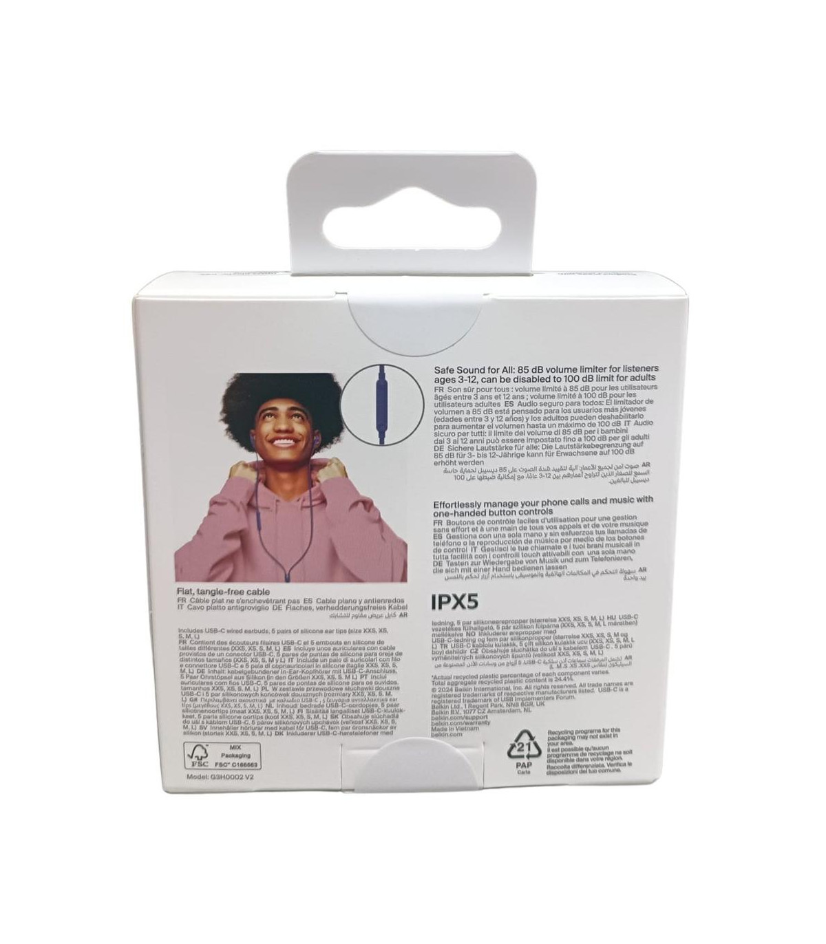 Auriculares belkin g3h0002hqblv2 azul