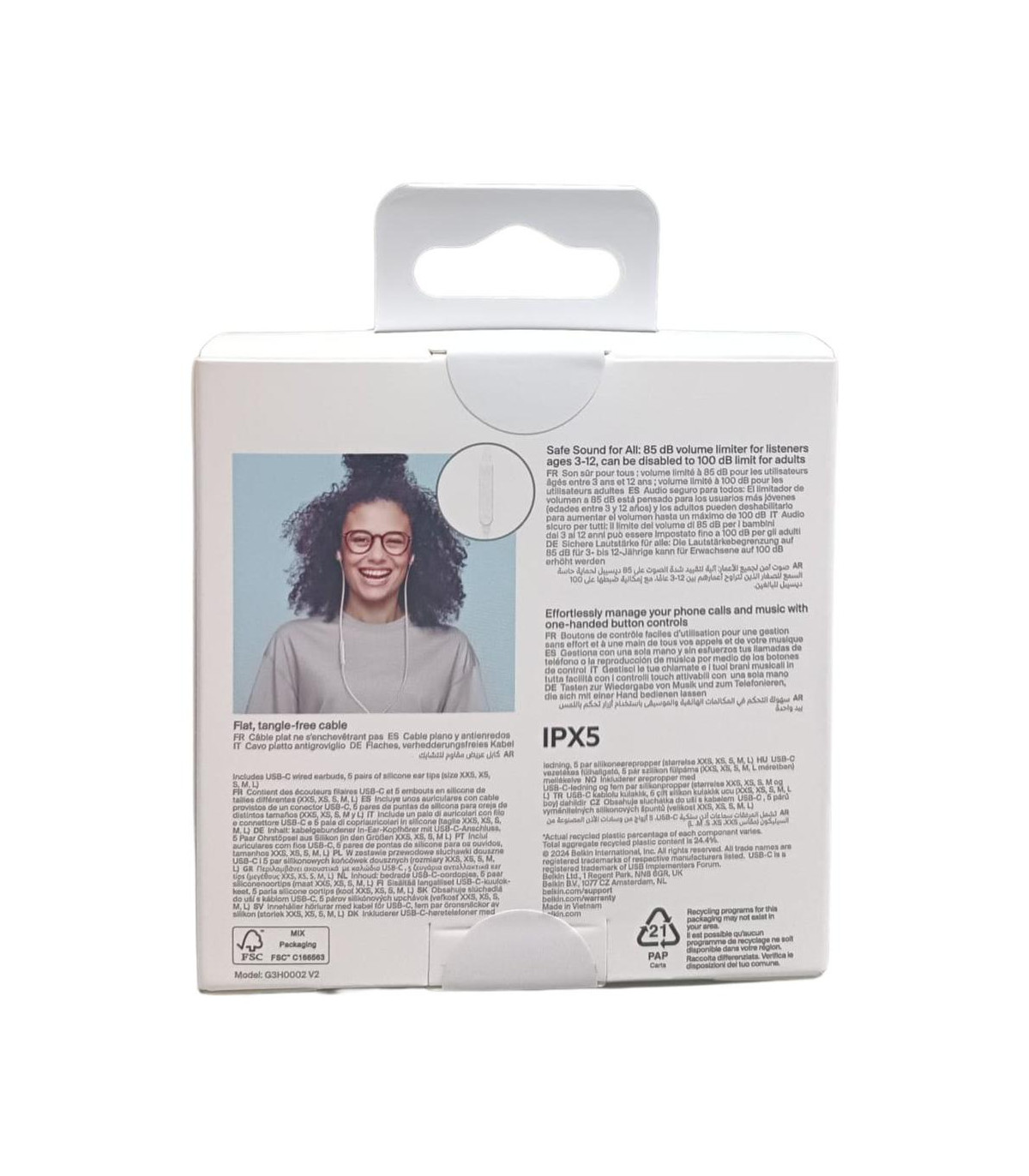 Auriculares belkin g3h0002hqwhv2 blanco