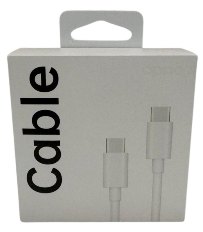 Cable usb tipo c oppo 1m -  macho - macho -  blanco