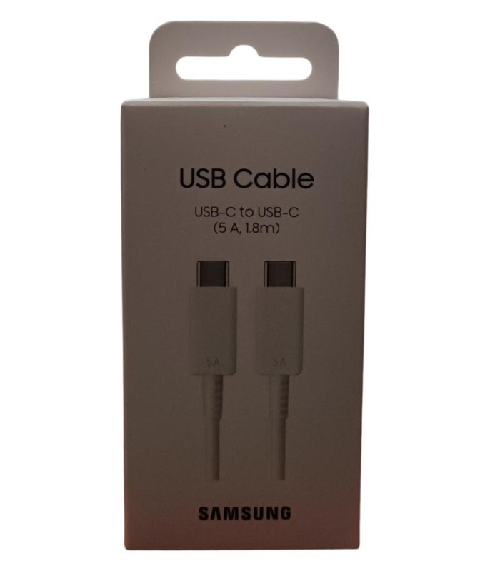 Cable usb tipo c samsung 1.8m -  macho - macho -  blanco