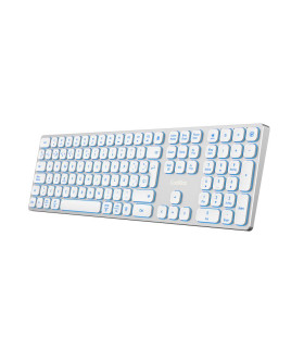 Teclado inalambrico retroiluminado coolbox moonlight key b431 plata blanco