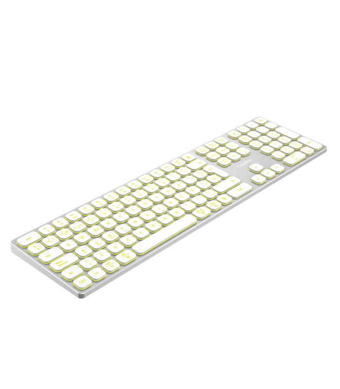 Teclado inalambrico retroiluminado coolbox moonlight key b431 plata blanco